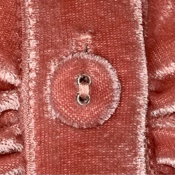 MINKPINK NWT Collared Mini Dress Long Sleeve Front Buttons Closure Blush Size M - Picture 11 of 13